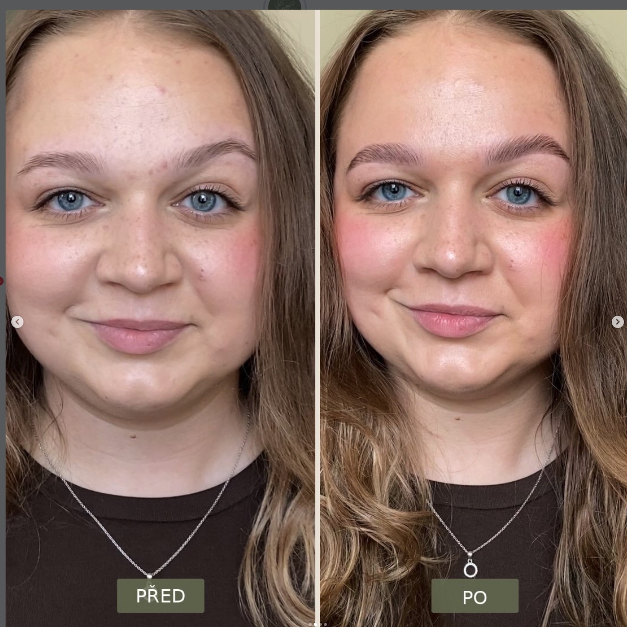 Úprava obočí – před a po, ESMÉ Atelier
